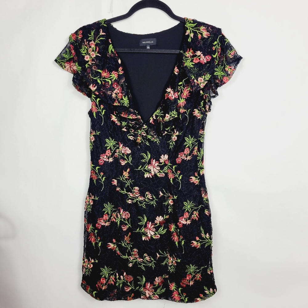 Majorelle floral mini dress